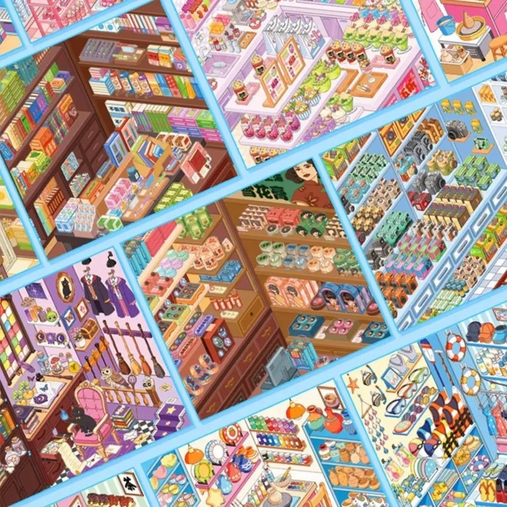 Store Code Goods Store Code Goods Series Sticker Stacking Sticker 3D Design Sticker Book Scene Collection DiY Cut Design