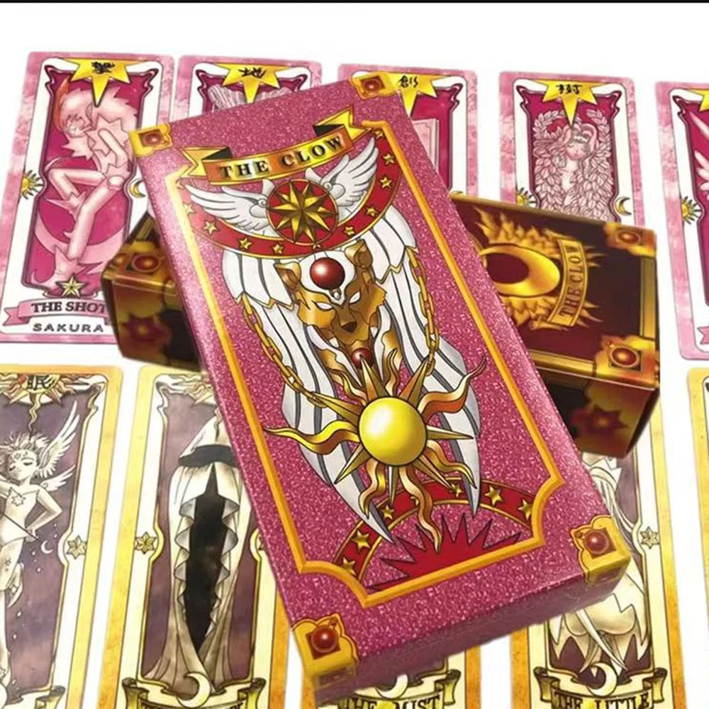 Anime Cosplay Card Captor Sakura KINOMOTO Clow Cards Tarot Prop Paper Poker Card Funny For Family Friend Party Xmas Accessori
