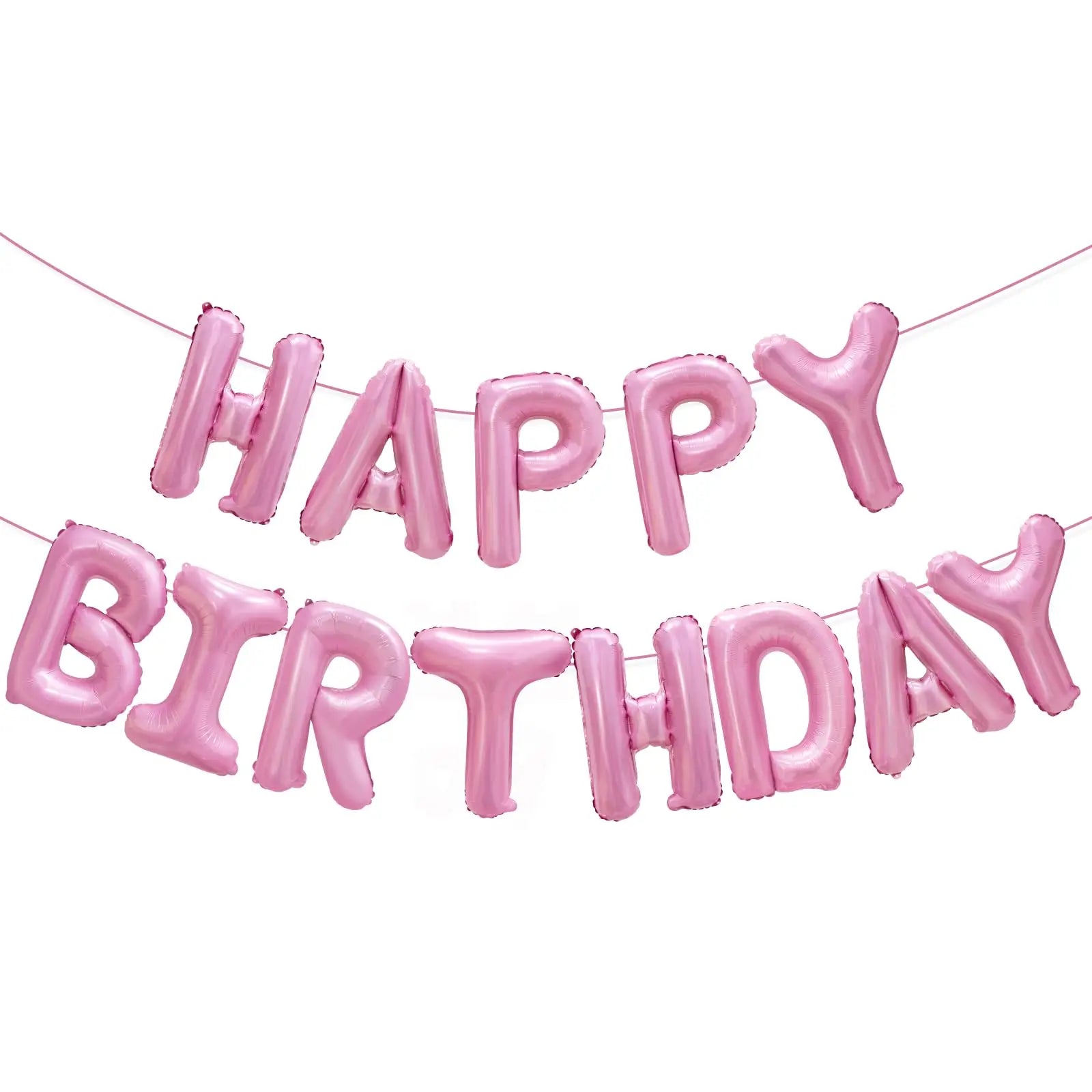 Gold Blue Happy Birthday Balloon 16Inch Foil Letters Birthday Sign Banner Bunting for Girls Boys Kids Adults Birthday Decorat