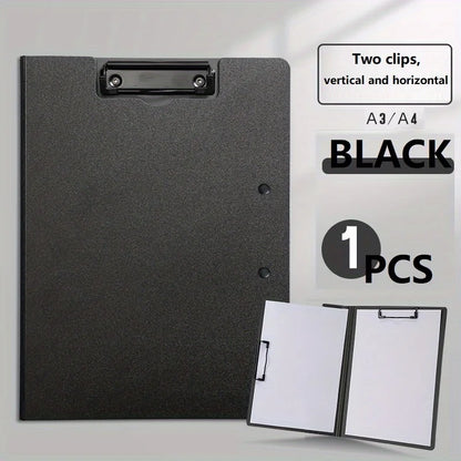 1pc A4 File Folders, Documents Organizer, Clipboard With Cover, Paper Folder For Business & School, Stationery & Office Suppl