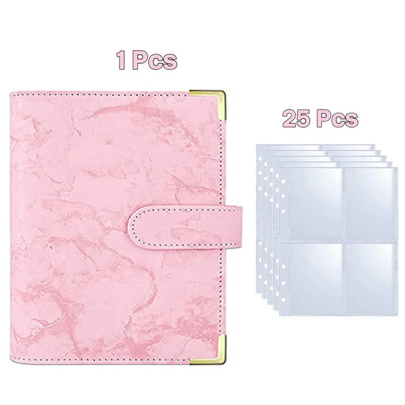 25pcs Page(4 Grids) Photo Card A5-Binder Kpop Photo Albums Idol Cards Loose-leaf Collect Book Binder Binder Photocard Holder 