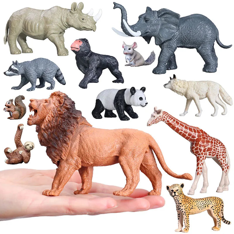 NEW Wild Animal Zoo Tiger Kangaroo Elephant Snake Bear Deer Koala Squirrel Model Figurine Collecta Toy Figures Gift for Child