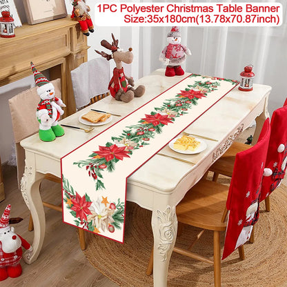 Table Runner Christmas Decoration For Home Decor 2025 Gifts - 4