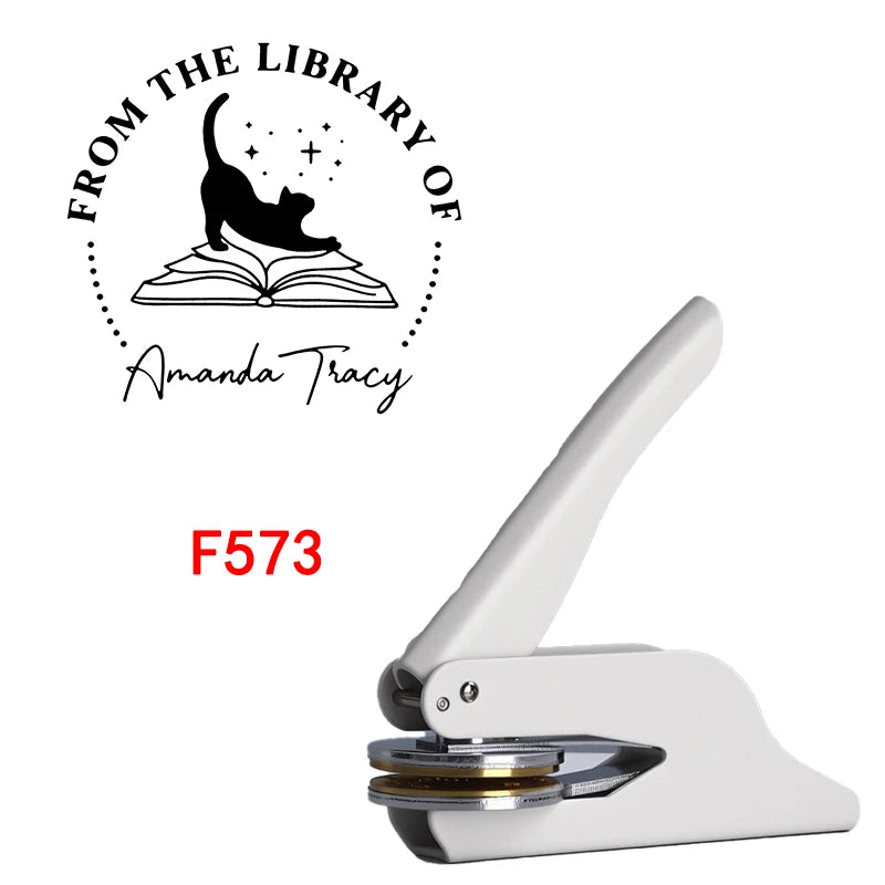 Custom Embosser Stamp,From the Library Embosser,Personalized Book Embosser Stamps,Custom Logo,Magic School,Gift for Book Love