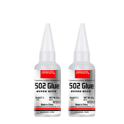 502 Super Strong Quick-Drying Adhesive, Professionally Used for Daily Repair of Toy Plastics, Is White, Transparent and Odorl
