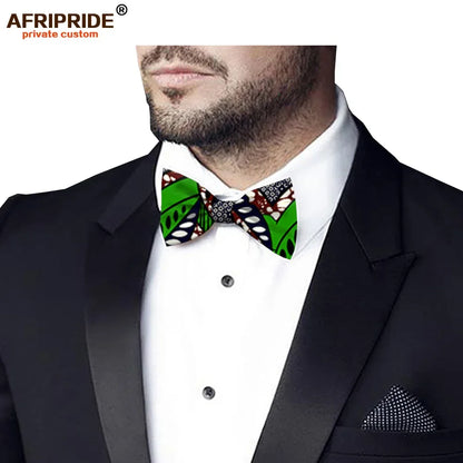 African Ankara Print Butterfly Bow Tie for Men Women Boys Girls Fashion Wedding Party Accessory Wax Batik Ties