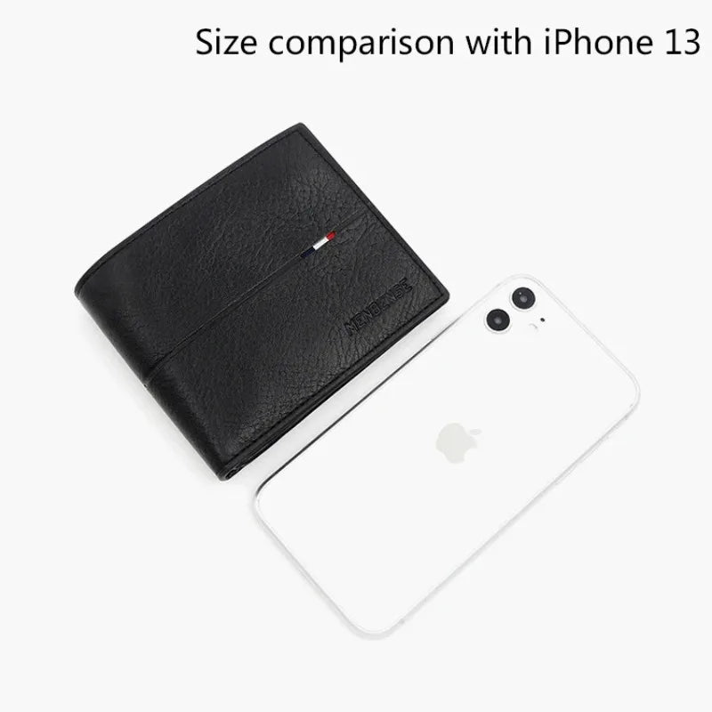 Men's Wallet Large Capacity Multi-Function Short Wallet Multi-slot Zipper Coin ID Credit Card Holder Men's Wallet Purse