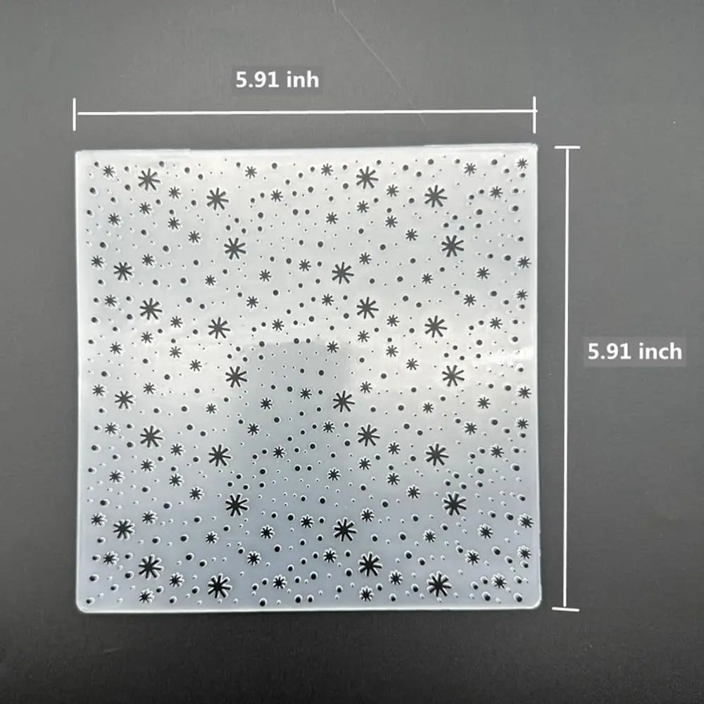 Plastic Embossing Folder Template Christmas Snowflakes Falling Texture 5.91x5.91 Inch for Card Making DIY Scrapbooking Paper