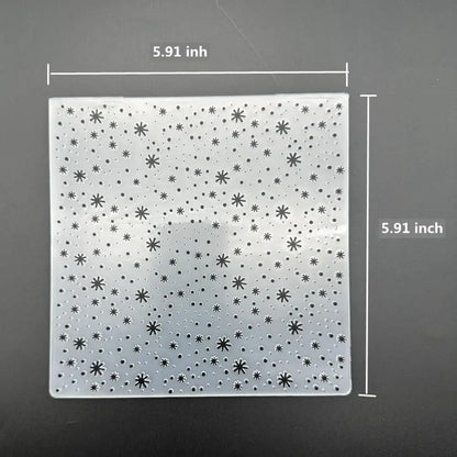 Plastic Embossing Folder Template Christmas Snowflakes Falling Texture 5.91x5.91 Inch for Card Making DIY Scrapbooking Paper