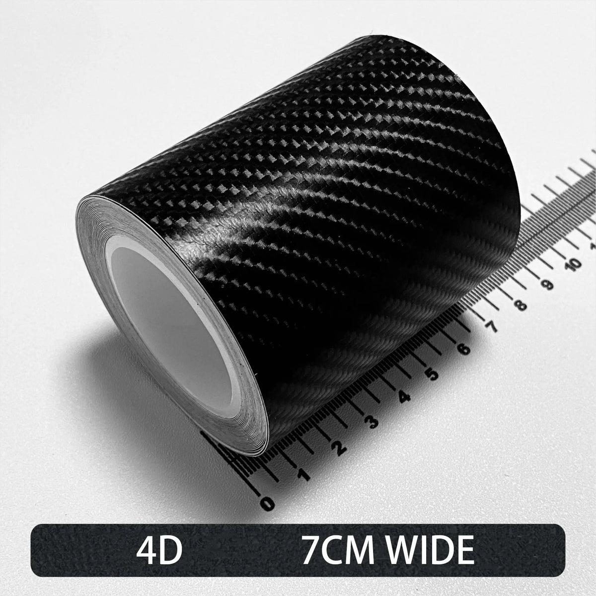 Carbon Fiber Automotive Adhesive Tape Roll Matte Black Protective Car Film Self-Adhesive Film 3D Vinyl Car Film Accessories -