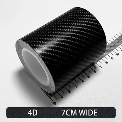 Carbon Fiber Automotive Adhesive Tape Roll Matte Black Protective Car Film Self-Adhesive Film 3D Vinyl Car Film Accessories -