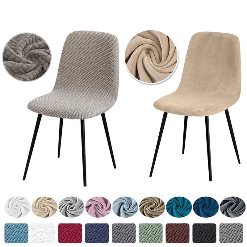 Higher Quality Velvet Chair Cover 1/2/4/6 pcs Stretchable Chair Cover For Dining Room 2 Type of Fabrics Chair Slipcover For H