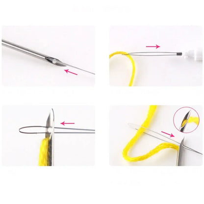 50 Colors Embroidery Thread 3 Needles 2 Threaders Craft Tool Punch Needle Set Embroidery Stitching Craft Tool for DIY Sewing