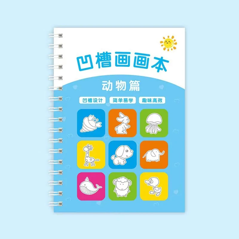 Groove Drawing Book Simple Strokes Calligraphy Practice Creative Graffiti Book Basic Painting Template - animal