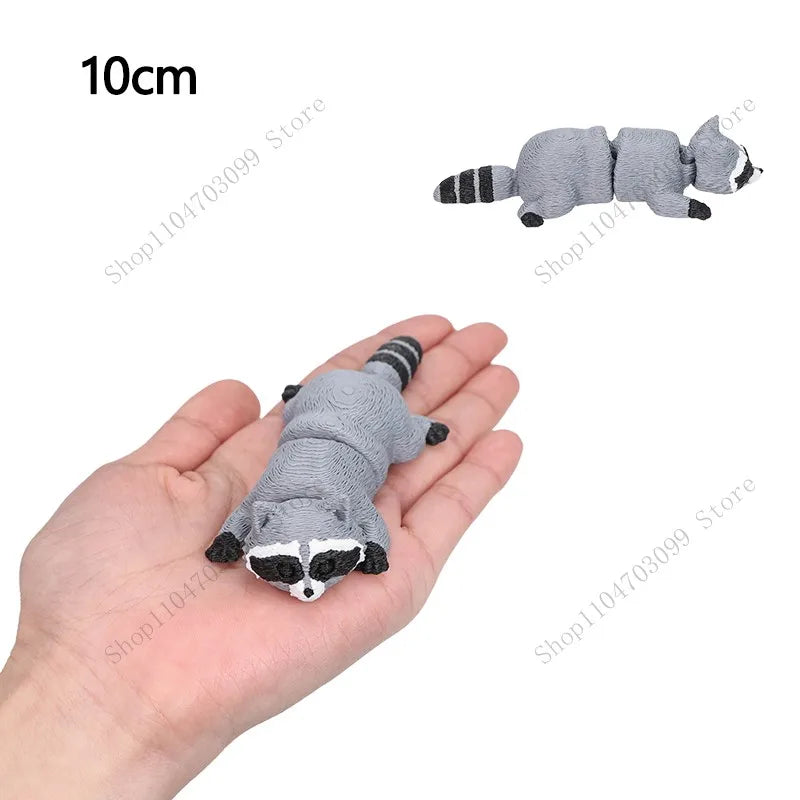 3D Printed Animal Figure Movable Joint Model Shark Bearded Dragon Dolphin Hermit Crab Ferret Raccoon Angler Fish Home Decor G