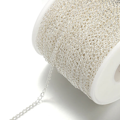 2 Meter Stainless Steel Extension Chain 2/3/4mm Gold Necklace Bracelet DIY Body Chain Accessories - Silver Color / 3x4mm Widt