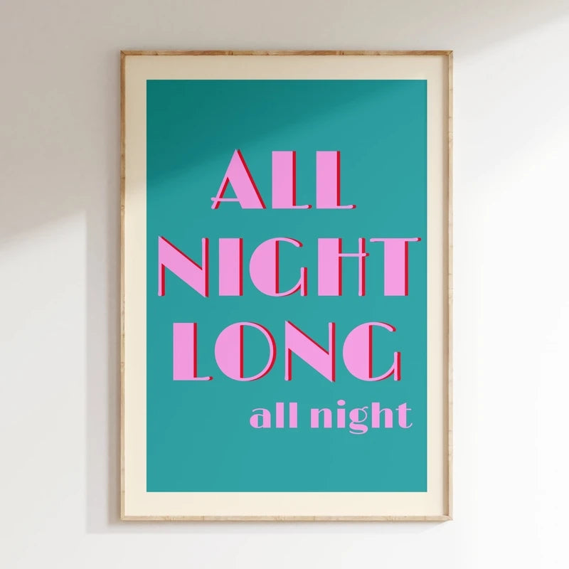 Minimalism Decor Music Posters Pink Colors Love Lyrics Wall Art Canvas Painting Inspired Living Room Home Decor No Frame - 5 