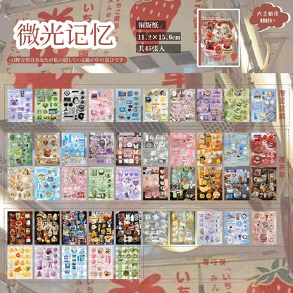 JIAMEI 45 pcs INS styles daily DIY sticker cartoon collage decorative paper Scrapbooking Material handmade Junk Journal - D
