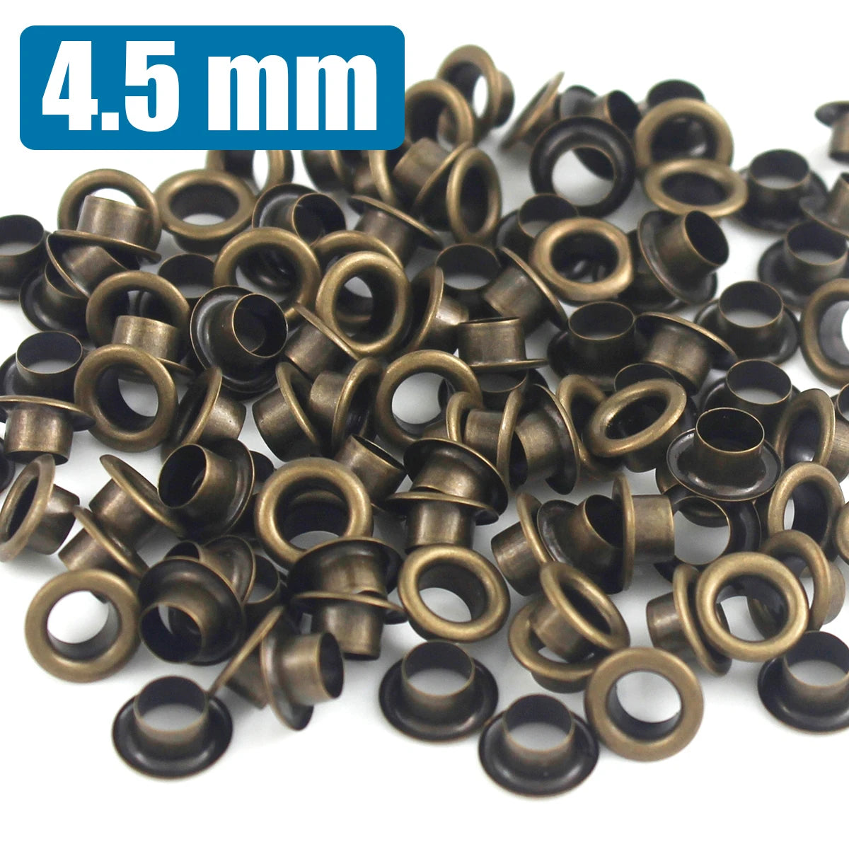 100sets 4mm Brass Eyelet with Washer Leather Craft Repair Grommet Round Eye Rings For Shoes Bag Clothing Leather Belt Hat - 4