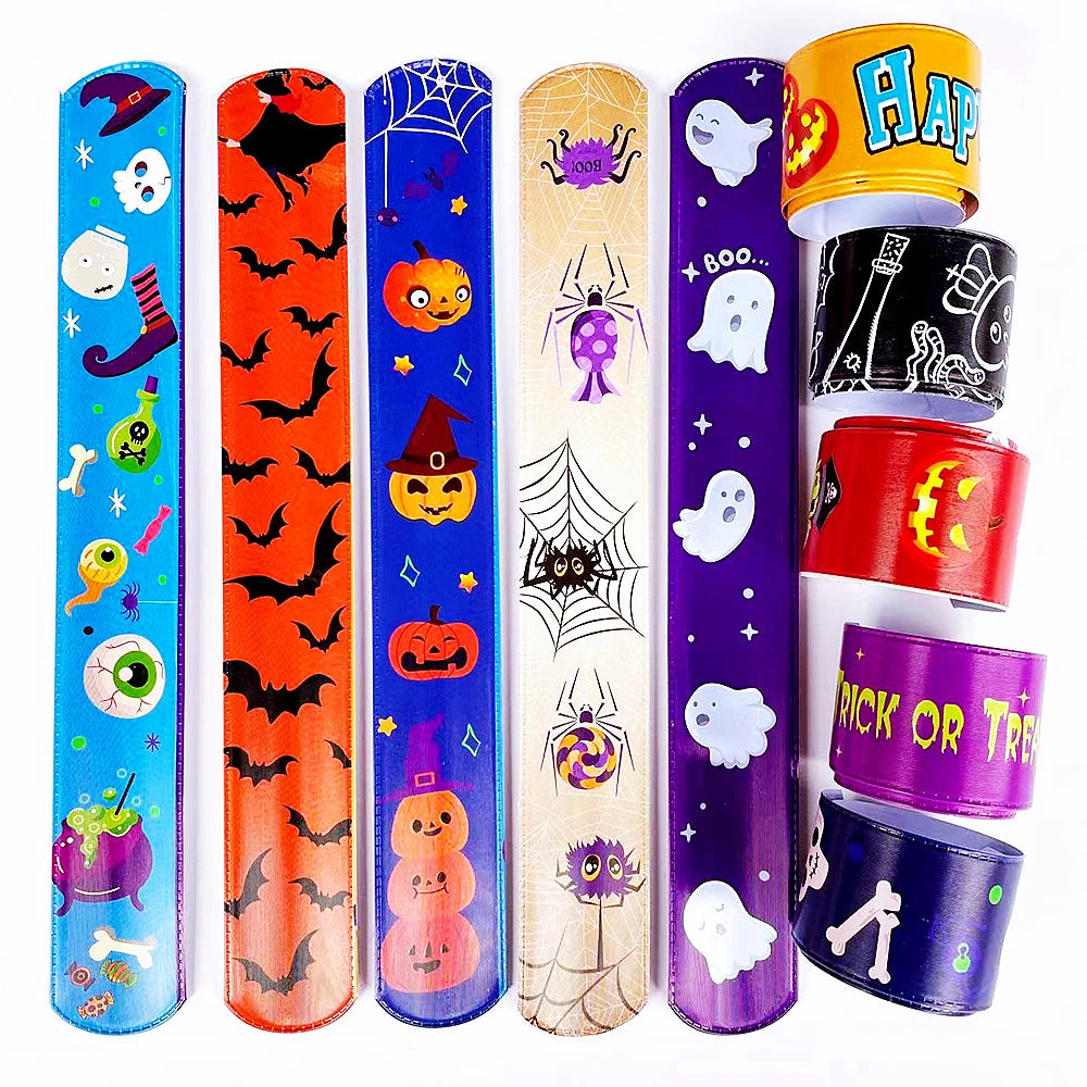 20/50Pcs Halloween Christmas Pattern Wristband Decoration Toys Kids Birthday Party Gifts Pinata Filler New Year's Party Favor