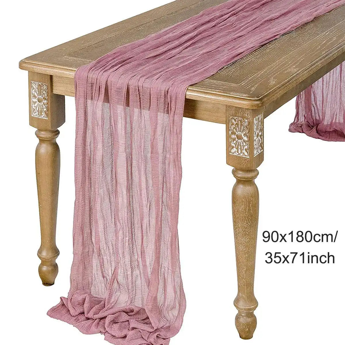 Semi-Sheer Gauze Table Runner Sage Cheesecloth Table Setting Dining Vintage Wedding Party Christmas Banquets Arches Cake Deco