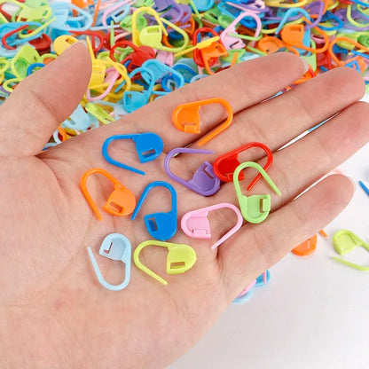 50/200/500pcs Knitting Crochet Tool, Locking Marking Buckle, Small Ring Pin, Sweater Counter, Plastic Counting Buckle