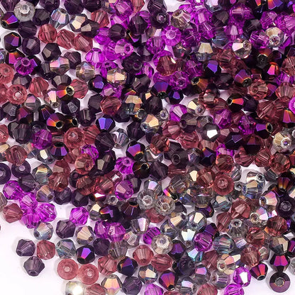100Pcs 4MM Glass Bicone Shaped Beads Faceted Crystal Beads for Jewelry Making Bracelet Necklace Earrings DIY Beading - 9