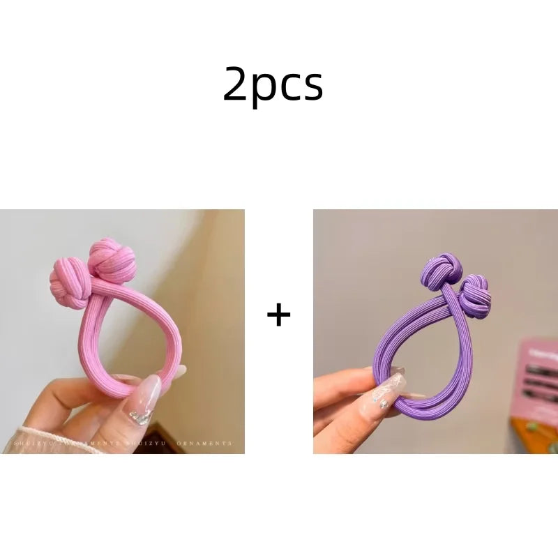 Simplicity Stretch Rubber Hair Ties for Women High Elasticity Fashion Girl Head Rope Scrunchie Hair Accessories - 11 2pcs