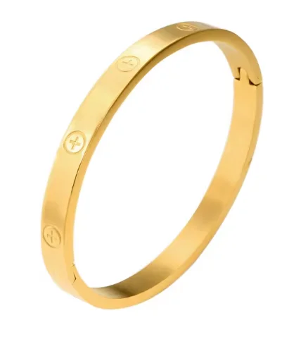 Stainless Steel With Zirconia Bracelet Bangle Simple Jewelry - B71