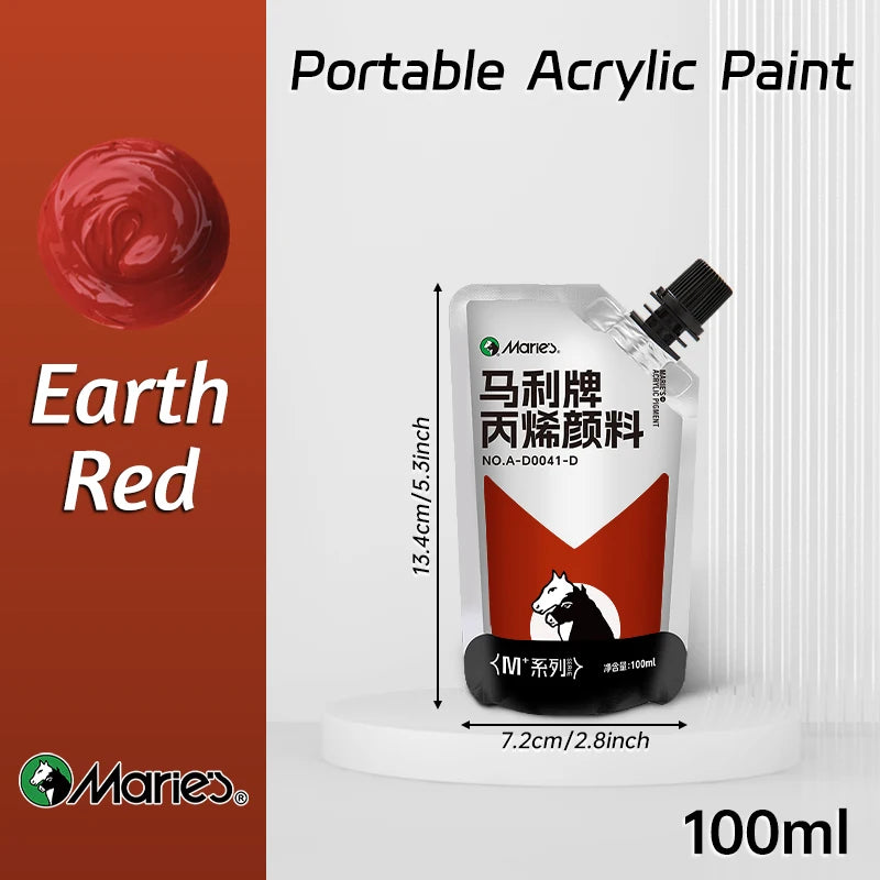 100ml Marie's Acrylic Paint,Assorted Colors,Waterproof,Pigments for DIY Craft,Rock,Wood,Professional Pigments for Adults,Arti