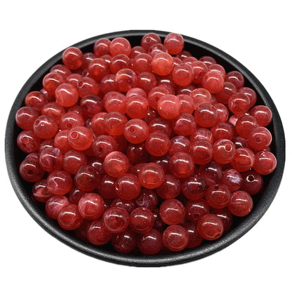 6 8 10mm Acrylic Round Beads for Jewelry Makeing Bracelet Necklace DIY Accessory - 19 / 10mm 30pcs