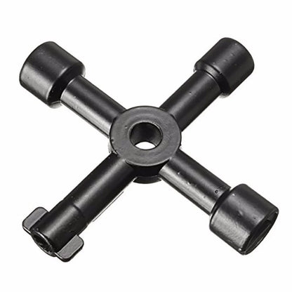 4 In 1 Multifunction Electrician Plumber Utility Cross Switch Wrench Universal Square Triangle Key for Gas Train Bleed Radiat