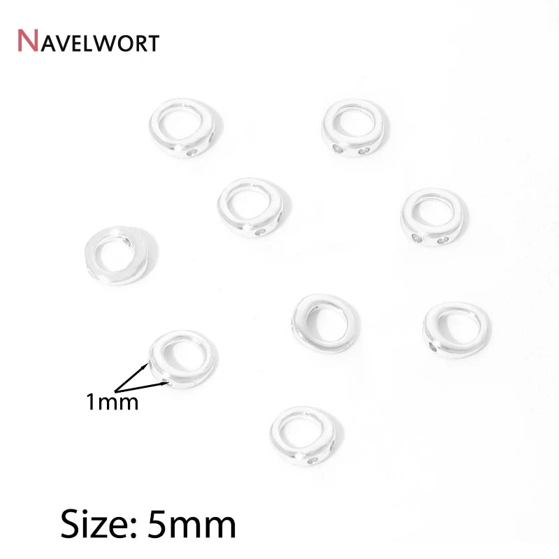 End Caps For Jewelry,10/20Pcs 18K Gold Plated Brass Metal End Caps For DIY Bracelet Necklace Making Finding,Supplies For Jewe