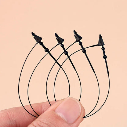 1000PCS 3/5/7/9 Inch Transparent Black Loop Locks Plastic Snap Lock Pins Security Tag Label Tags Fasteners Garments Accessori