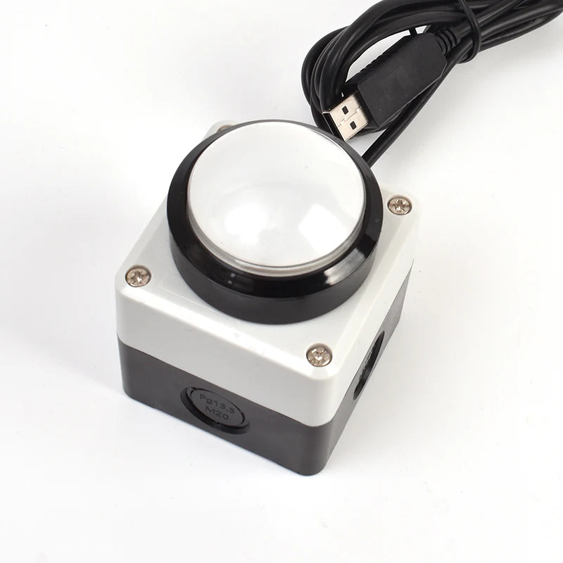 62mm USB Custom Button Remote Control Buzzer Switch Lottery Computer Mouse Shortcut Keyboard - 62mm White Button
