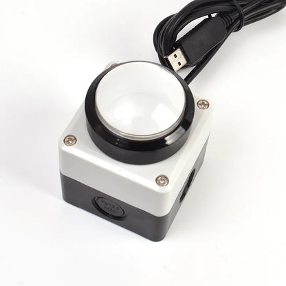 62mm USB Custom Button Remote Control Buzzer Switch Lottery Computer Mouse Shortcut Keyboard - 62mm White Button