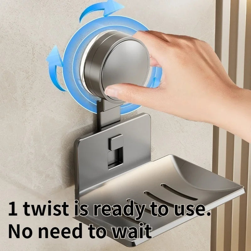 No-Drill Suction Cup storage rack soap storage rack Toilet drain box Wall-mounted bathroom soap storage rack Household soap b
