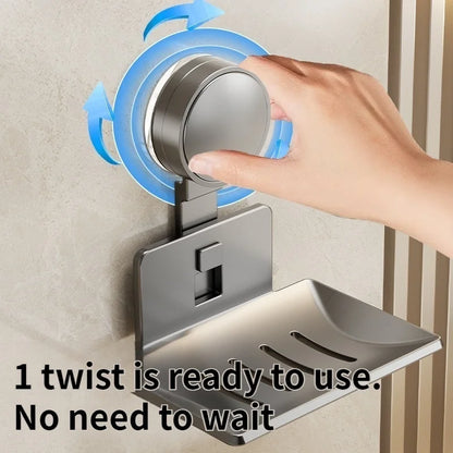 No-Drill Suction Cup storage rack soap storage rack Toilet drain box Wall-mounted bathroom soap storage rack Household soap b