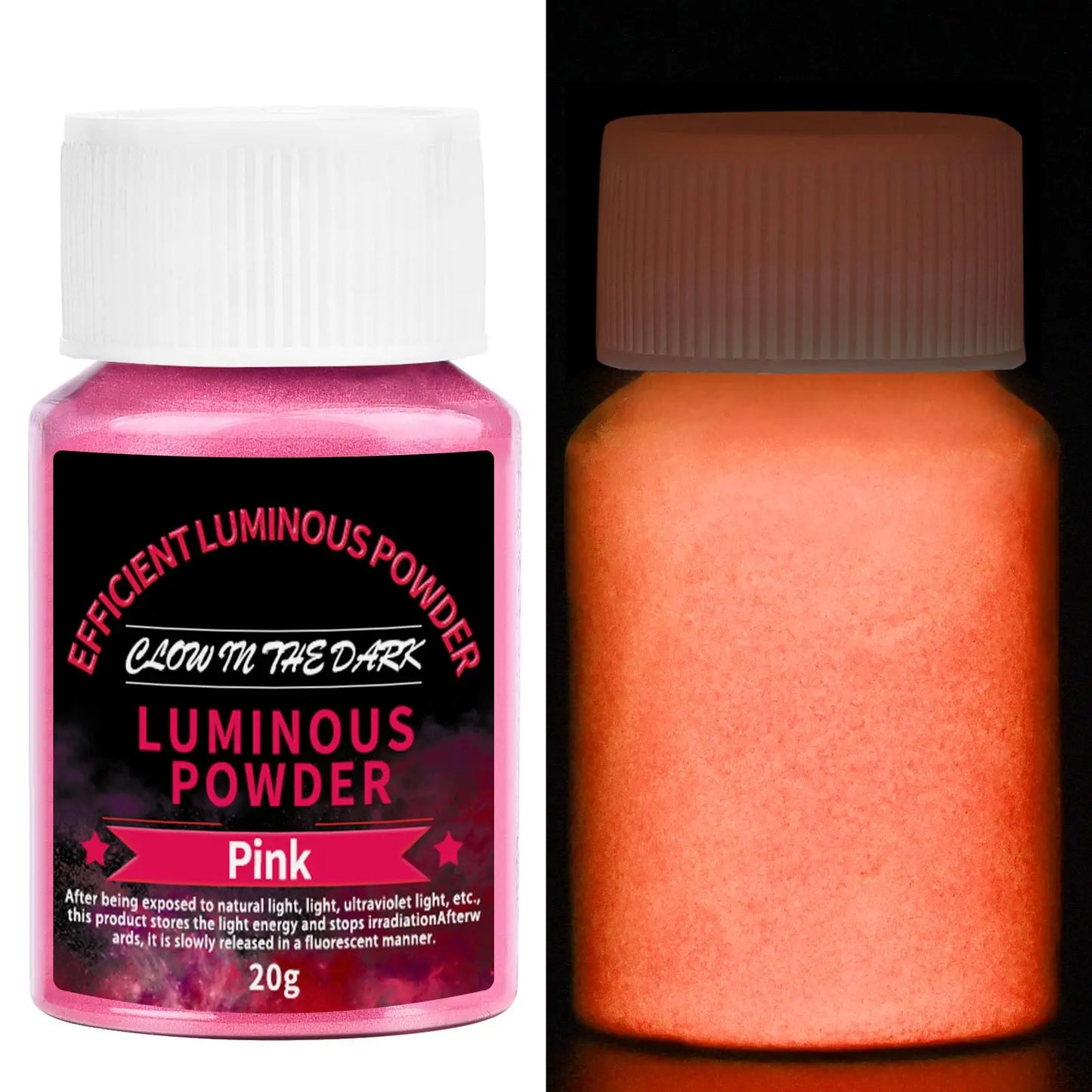 20g Long Lasting Bright Luminous Powder Paint Epoxy Resin Pigment Glow In The Dark Fluorescent Powder DIY Jewelry Making Fill