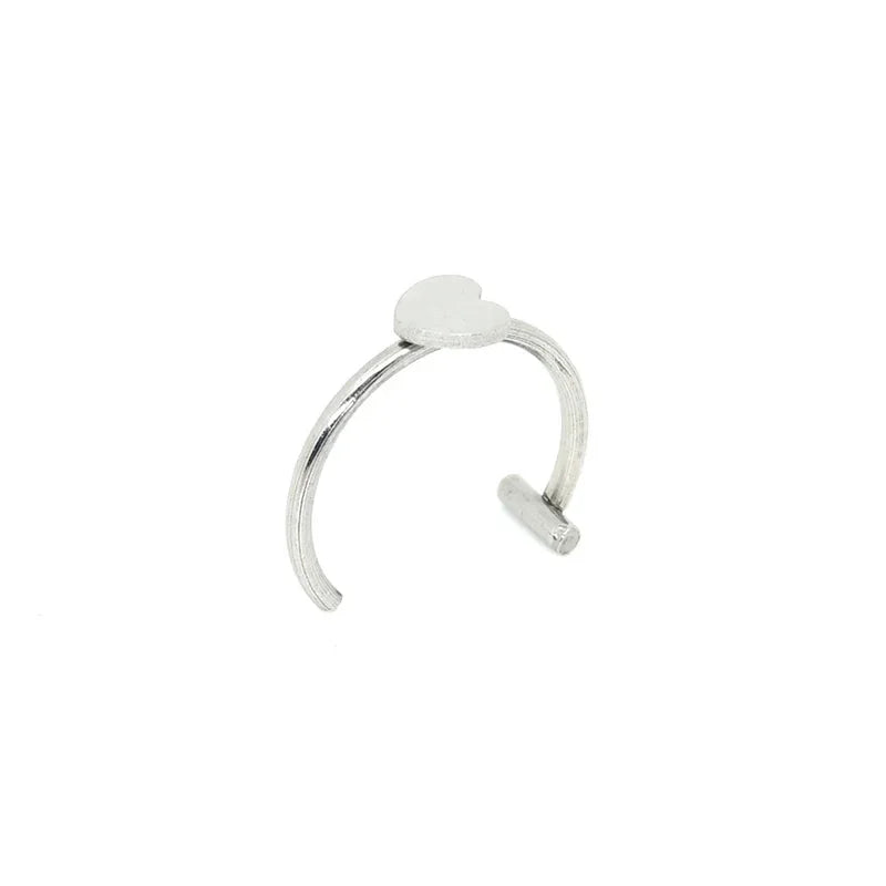1Pc Stainless Steel Fake Nose Ring Hoop Septum Rings C Clip Lip Ring Earring Fake Nose Piercing Women Body Jewelry Non-Pierce