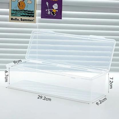 Clear Plastic Compartmentalized Organizer Box Holds 550+ Game Cards Storage Box With Adjustable Divider For PTCG/MTG Cards - 