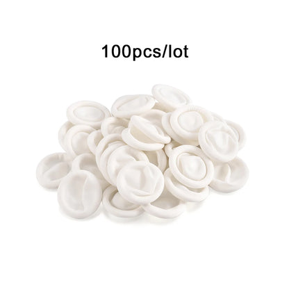 50/100Pcs Protective Fingertip Natural Rubber Gloves Disposable Latex Finger Cots for DIY Epoxy Resin Molds Making Tools