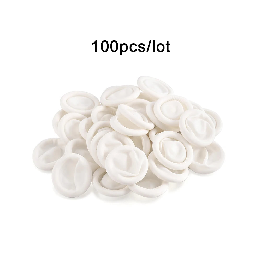 50/100Pcs Protective Fingertip Natural Rubber Gloves Disposable Latex Finger Cots for DIY Epoxy Resin Molds Making Tools - 10