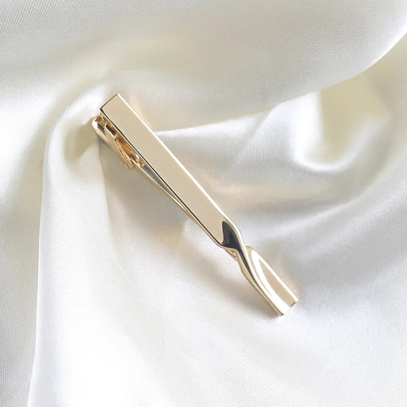 1pc Men's Business Tie Clip - Stylish and Durable Tie Bar for RegularTies -Perfect for Weddings and Business Meetings - Gold-
