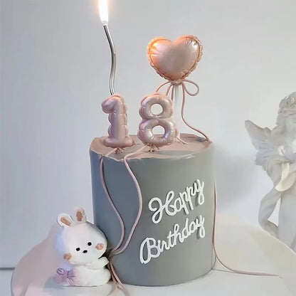 1PCS/2PCS DIY Number Fondant Cake Decorating Silicone Mould Lollipop Chocolate Baking Tool Resin Clay Handmade Gift Making Mo