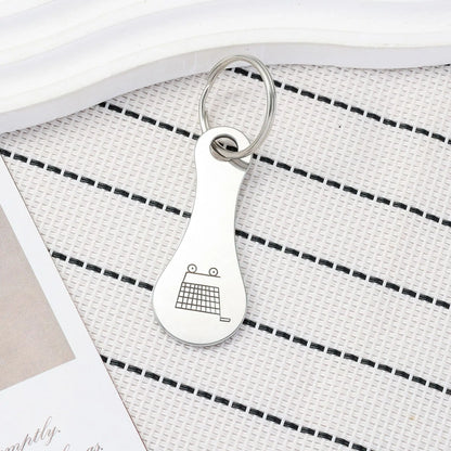  1Pcs Cart Shopping Token Trolley Key Keychain Coin Quarter Grocery Supermarket Holder Keyring Metal Ring Change Unlock Coin