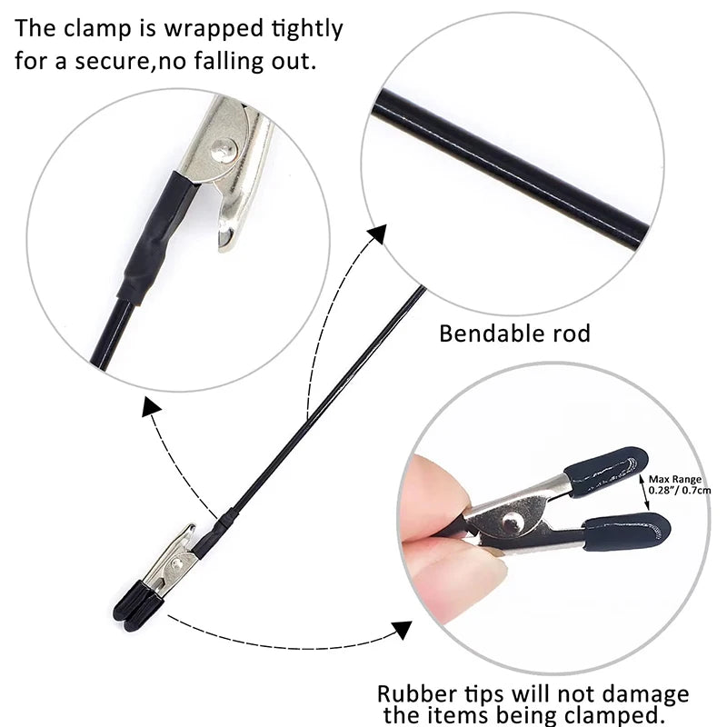 Soldering Third Hand with Strong Magnetic Base, Flexible Arms PCB Holder for Electronics Repair – Alligator Clip Welding Tool