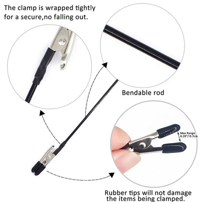 Soldering Third Hand with Strong Magnetic Base, Flexible Arms PCB Holder for Electronics Repair – Alligator Clip Welding Tool