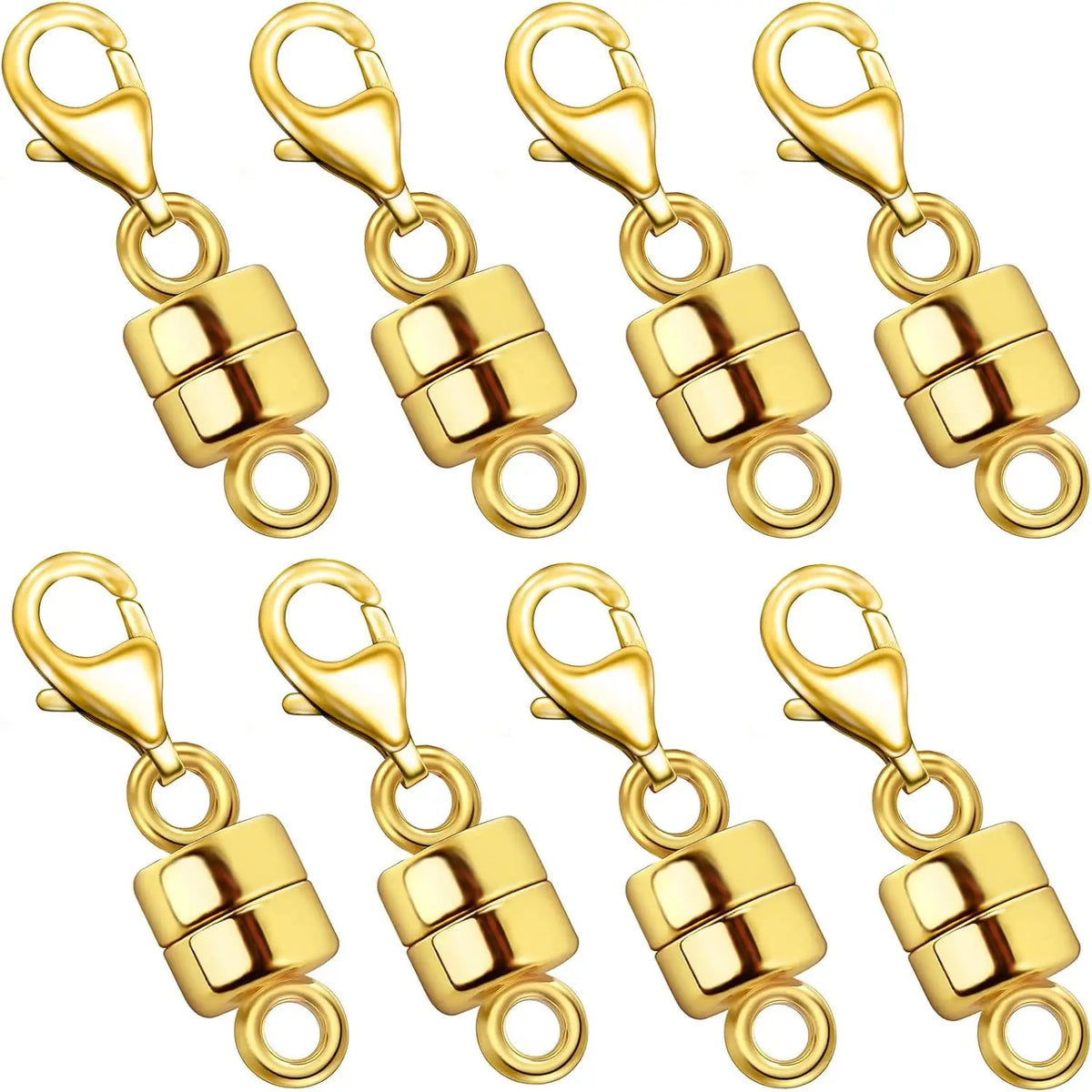 Magnetic Necklace Clasps and Closures with Lobster Clasp 14K Gold and Silver Plated Magnet Jewelry Clasps Converters
