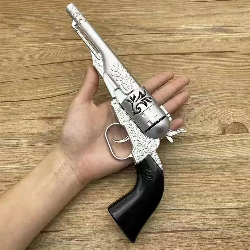 Metal Western Cowboy Revolver Non-Firing Model, Vintage Design, Collectible, Not A Real